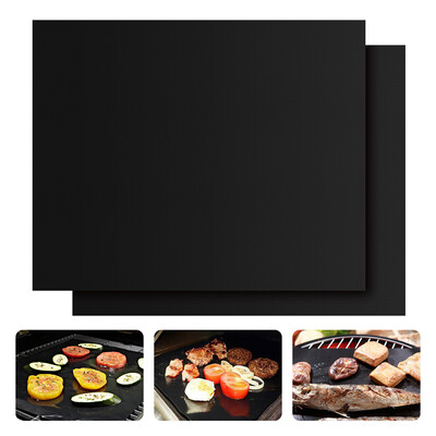

Heavy-duty Non-stick PTFE BBQ Grill Mat Oven Liner Reusable&Refractory Barbecue Grilling&Baking Pads 2-Pack