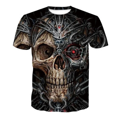 

Men\s Summer 3D Red Eyed Short Sleeve Digital Printing T-Shirt