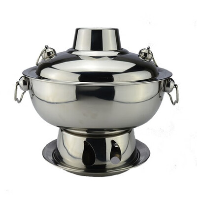 

18 liters High quality stainless steel hot pot Chinese fondue Lamb Chinese Charcoal hotpot outdoor cooker picnic cooker
