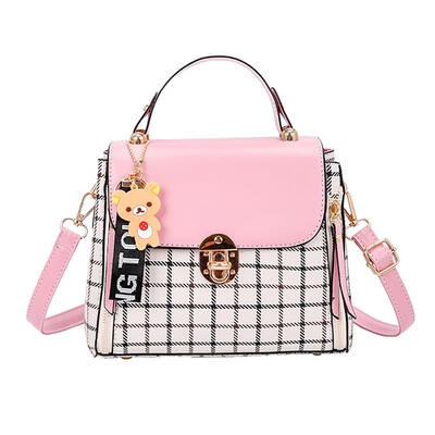 

Women PU Leather Messenger Bag Plaid Handbag Shoulder Crossbody Sling Bags