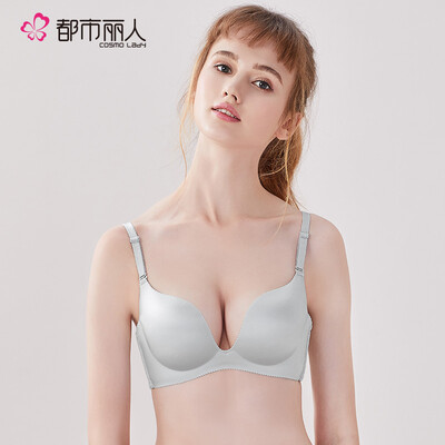 

Urban Beauty Lingerie Womens 19 New Glossy No Steel Rings Mould Cup Bras Seamless Glossy Bra Solid Color Comfortable Simple Womens Bra 2B9521 Pink 3680