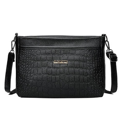 

Solid Color Shoulder Handbags Women Alligator PU Leather Crossbody Bags