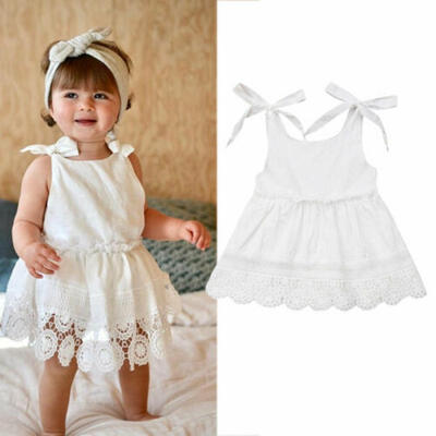 

US Toddler Baby Girls Sleeveless Lace Skirt Sundress Outfit Summer Dress Clothes