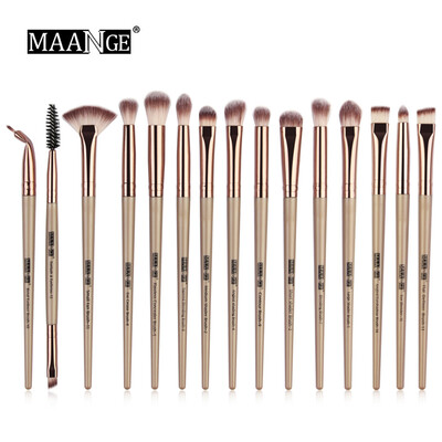 

Toponeto 15Pcs Wooden Cosmetic Eyebrow Eyeshadow Foundation Brush Makeup Brushes