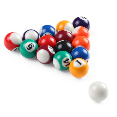 

25MM 38MM Children Billiards Table Balls Set Resin Small Pool Cue Balls Full Set