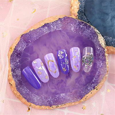

Toponeto Colorful Resin Painting Gel Palette Nail Art Polish Agate Mix Stirring Plate DIY