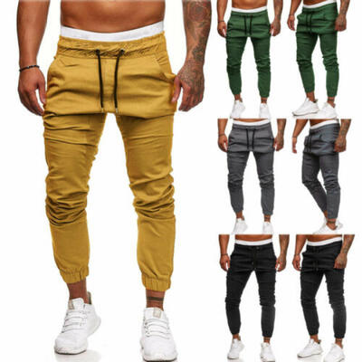

Men Sports Pants Long Trousers Tracksuit Fitness Workout Joggers Gym Sweatpants
