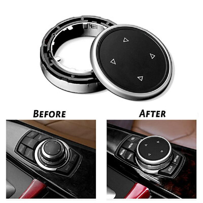 

Car Black Big Multi Media Knob Cover Trim Button for BMWs F10 F20 F30 for iDrive
