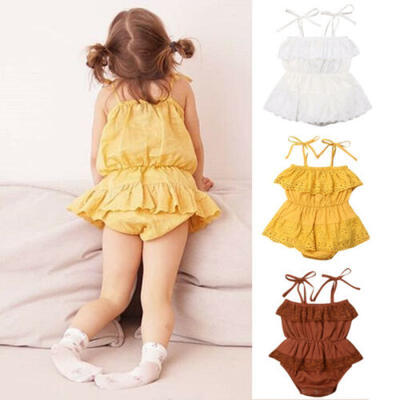 

US Newborn Baby Girl Romper Bodysuit Jumpsuit Playsuit Sunsuit Clothes Outfits