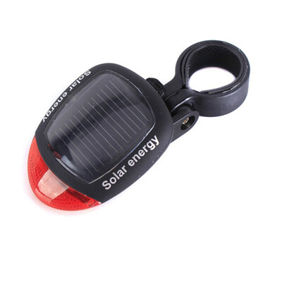 

Bicycle Solar Energy LED Taillight Cycling Rear Lamp Head Front Light Warning Flashlight With Installing Mount