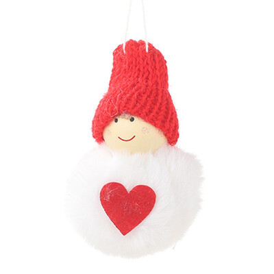 

Holiday Tree Decoration Knitted Pom Pom Plush Doll Christmas Pendant Drop finial Ornaments Xmas