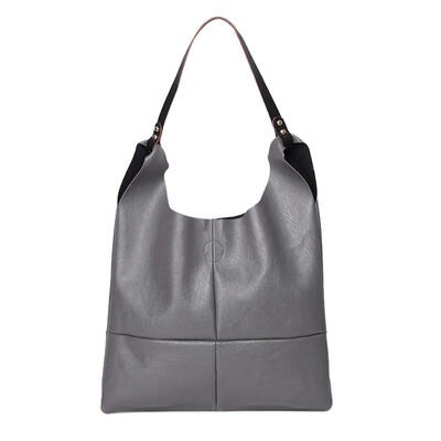 

Solid Shoulder Handbags Simple Women Leather Totes Top-handle Shopping Bags
