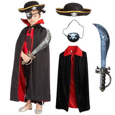 

Many beautiful memory Halloween costumes cloak props decorations childrens Halloween decoration childrens toys cosplay costumes performance clothing pirate with knife
