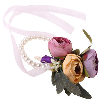 

Simulation Flower Headband Wreath Baby Girls Kids Wedding Floral Wrist Ring