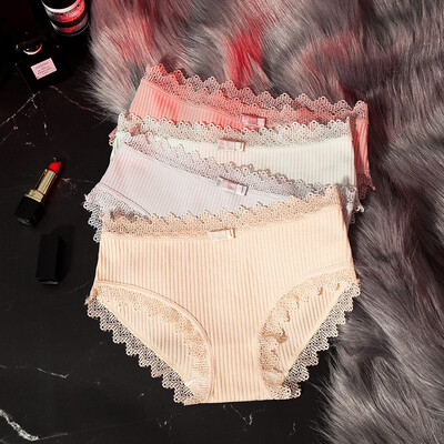 

new fashion cotton mesh lace ladies underwear