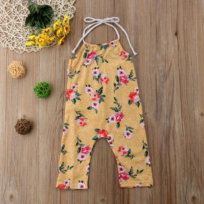 

Fashion Toddler Baby Kids Girls Summer Flower Romper Jumpsuit Outfits Clothes