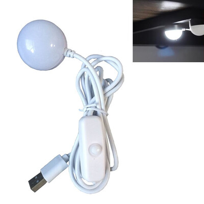 

1PC 25W Wired Switch White USB Mini Lamp Night Light Magnet 6LED 5V SMD for Laptop Power Bank Decorative