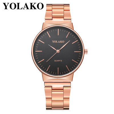 

Gobestart YOLAKO Mens Quartz Stainless Steel Band Newv Strap Watch Analog Wrist Watch