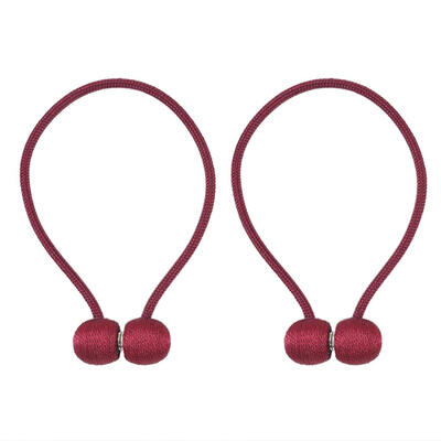 

2pcs Magnet Curtain Holder Tiebacks Braided Spherical Drapery Holdback Clip