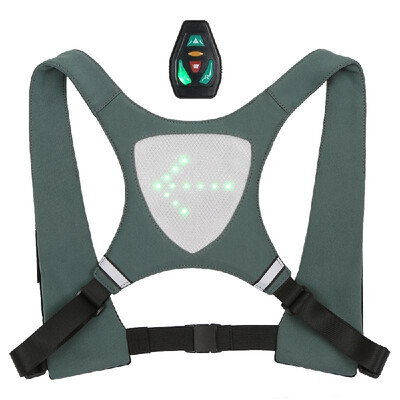 

Lixada USB Rechargeable Reflective Vest Backpack with LED Turn Signal Light Remote Control Outdoor Sport Safety Bag Gear for Cycli