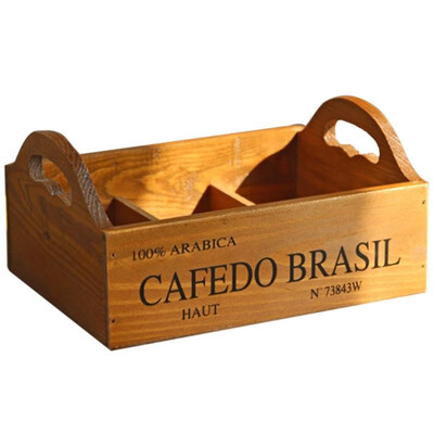 

Wooden Flower Garden Succulent Plant Pot Retro Storage Box Office Decor