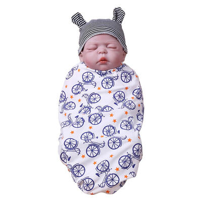 

Cute Baby Swaddle Cartoon Print Sleeping Wrap Infant Blankets Photo Props