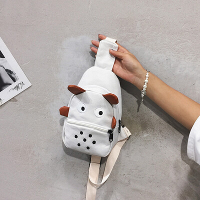 

Ins wind bag Korean high school students canvas shoulder bag handbag 2019 new student fashion cartoon backpack