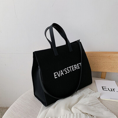 

chic casual canvas big bag high-capacity high-capacity portable womens bag new 2019 atmosphere single-shoulder bag messenger
