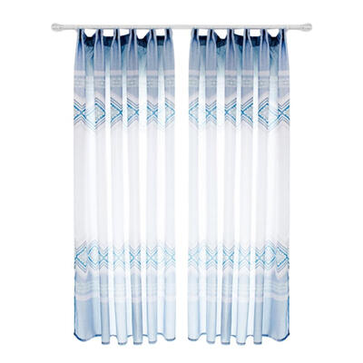 

1pc Block Grain Semi-Shading Curtain 4 Claw Hook for Living Room 3 Colors