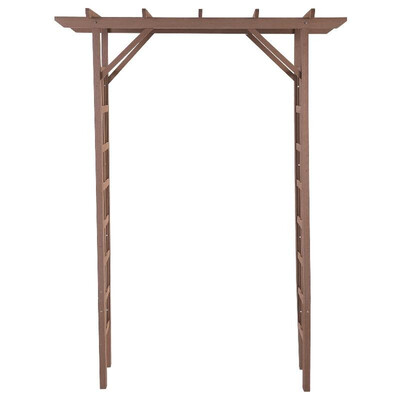 

66ft200cm WPC Garden Arch Arbor for Decorative Climbing Plants Lawn Backyard Wedding