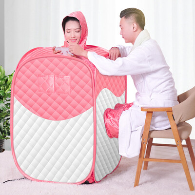 

Mudun mudun steaming box sauna box steaming room steaming box home sauna room fumigation machine steaming machine sweating sauna box three with folding powder white stitching double sharing