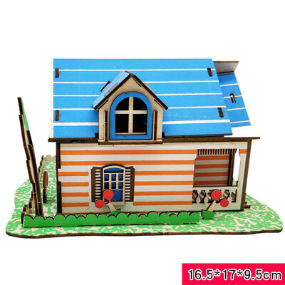 

Tailored 3D Wooden Puzzle DIY Building Model Dollhouse Style House Jigsaw Puzzle Kid Toys