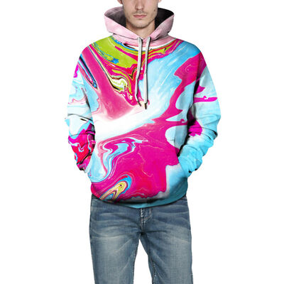 

3D Print Galaxy Pullover Hooded Sweatshirt Hoodies Big Pockets Adult Unisex Coat