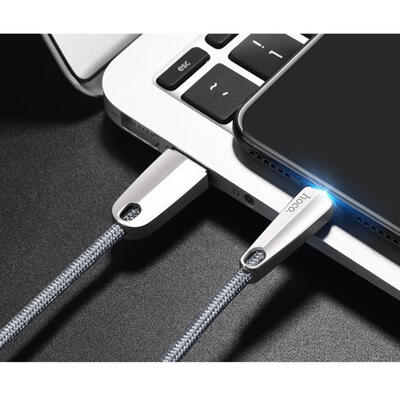 

HOCO U35 Auto Disconnect Lightning Cable LED Light Fast Charging Data Sync Cable Wire For IPHONE-1m
