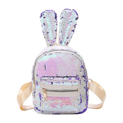 

Sequins Backpack Rabbit Ears Shoulder Bag Women Girls Travel Bags Rucksack