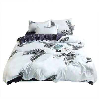 

4pcs Bedding Set Banana Leaf Print Quilt Duvet Cover Bed Sheet Pillowcase