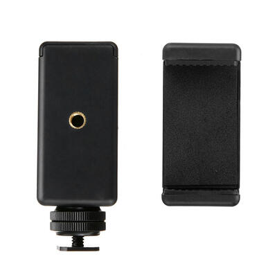 

Cell Phone Stand Bracket Clip with Hot Shoe Screw Adapter Tripod for Camera