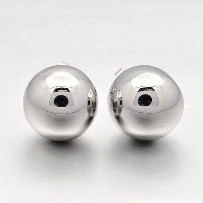 

304 Stainless Steel Ball Ear Studs Stainless Steel Color 14mm Pin 07mm