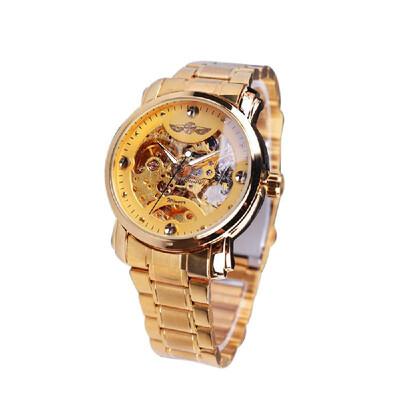 

Winner Men Luxury Business Automatic Mechanical Watch Fashion Stainless Steel Band Skeleton Wrist Watch