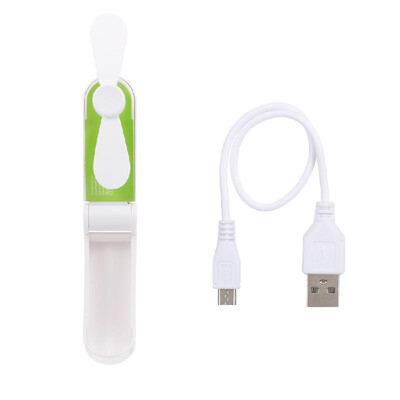 

Mini Fan USB Fan Folding Fan Rechargeable Summer Fan Portable Pocket-size Green