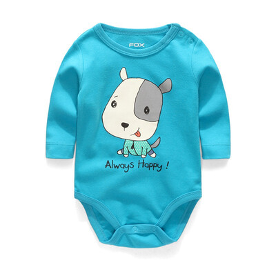 

Long Sleeve 0-24M Bodysuits Unisex Baby Boys Girls Clothes Animal Print Babywear Tops Newborn Roupa de bebe O-Neck Jumpsuit