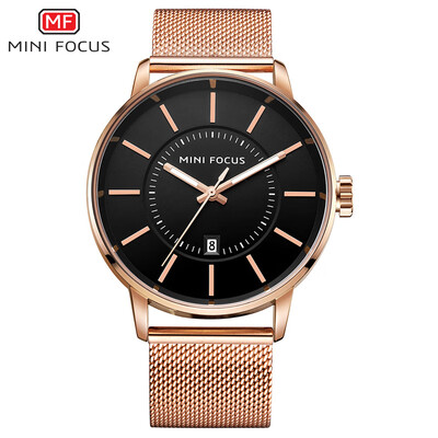

MINI FOCUS Fox mens watch quartz watch alloy watch fashion simple steel mesh belt waterproof