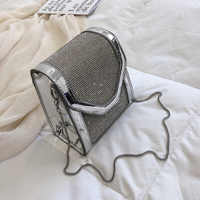 

Ins super fire sequin bag female 2019 new Korean version of the wild single shoulder slung fashion chain casual small square bag
