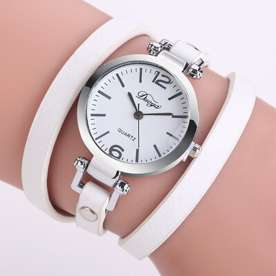 

DUOYA D184 Simple Leather Strap Wrap Bracelet Wrist Watch for Women