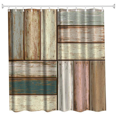 

Square Board Polyester Shower Curtain Bathroom Curtain High Definition 3D Printing Water-Proof