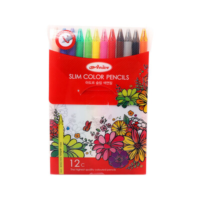

Korea East Asia DONG-A 12 color Avene rotating color lead rotating tube coloring anime color pencil student painting pencil 12 color set ADSCP-12 imported