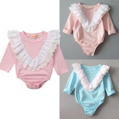 

Infant Baby Girl Ruffle Romper Bodysuit Jumpsuit Playsuit Clothes 3-24M