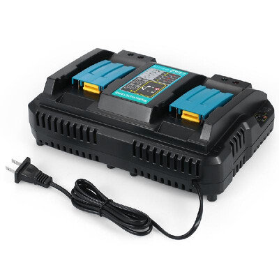 

Power Tool Battery Chargers DC18RD Dual Ports Fast Charger Suitable for Makita 4A 120W 72V to 18V Batteries Power Adapter