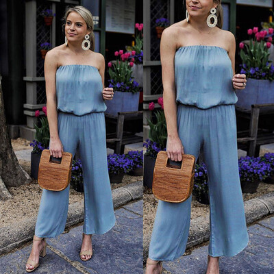 

Starmoon Women Summer Cold Shoulder Sleeveless Rompers Jumpsuit Long Playsuit