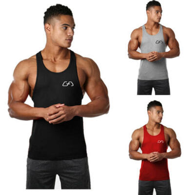 

UK Mens Sleeveless Bodybuilding Shirt Tank Tops Gym Singlet Fitness Sports Vest